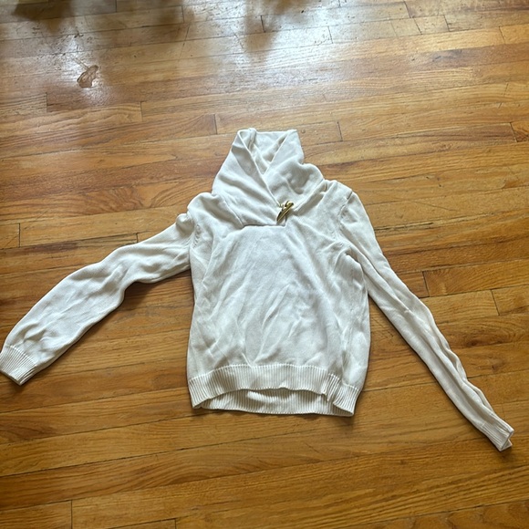 Lauren Ralph Lauren Gold Detail Cream Sweater - Picture 1 of 5